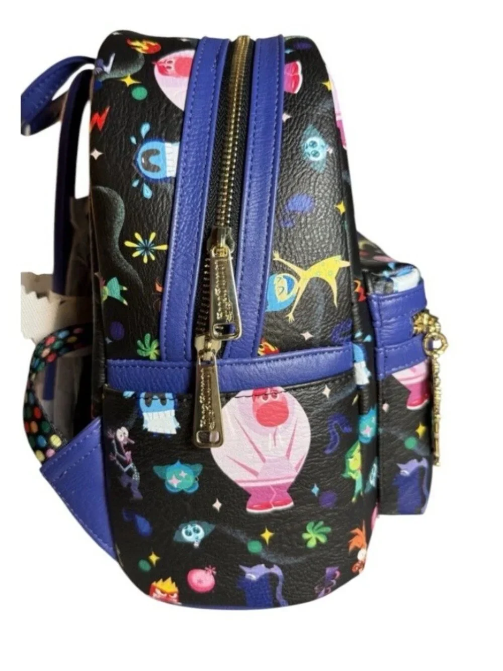 Loungefly Disney Parks Inside Out 2 Character AOP Anxiety Charm Backpack Bag NWT